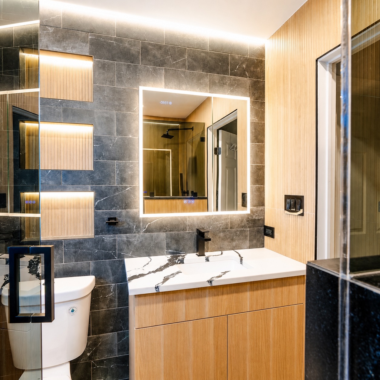 Custom bathroom by The Kitchen Wizards